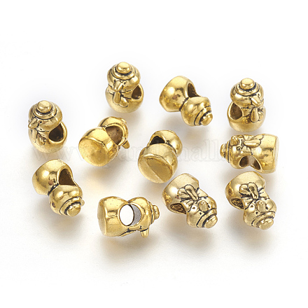 Perles européennes en alliage de style tibétain X-TIBEB-7965-AG-RS-1
