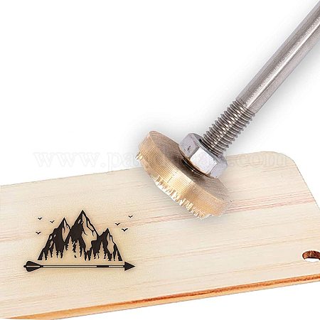 Custom Electric Wood Branding Iron， Custom Cake Logo BBQ Heat Stamp with  Brass Head and Wood Handle for Woodworking and Handcrafted Design