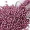 TOHO Round Seed Beads, Japanese Seed Beads, (959F) Pink Lined Crystal Transparent Matte, 11/0, 2.2mm, Hole: 0.8mm, about 5555pcs/50g