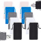 20Pcs 5 Colors Microfiber Eyeglasses Pocket Pouches, Rectangle Drawstring Bags for Eyeglass Sunglasses Protectors, Mixed Color, 180x90~94x1~3.5mm, 4Pcs/color