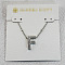 Brass Initial Pendant Necklaces for Women, Platinum, Letter F, 15.75 inch(40cm)