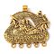 Tibetan Style Alloy Chandelier Component Links, Cadmium Free & Lead Free, Human, Antique Golden, 45x46x7mm, Hole: 4.8mm & 1.8mm, about 148pcs/1000g