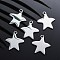 Tarnish Resistant 304 Stainless Steel Pendants, Manual Polishing, Stamping Blank Tag, Starfish, Stainless Steel Color, 29x25x1.8mm, Hole: 2.3mm