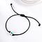 PU Leather Cord Bracelets for Women, Square with Heart, Green, Inner Diameter: 1/4 inch(0.55cm)~1/4 inch(0.65cm)