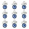 25Pcs Alloy Pendants, with Resin, Evil Eye with Word, Dark Blue, 13.5x9x3mm, Hole: 1.8mm