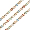 Ion Plating(IP) 304 Stainless Steel Enamel Link Chain, with Spool, Soldered, Mixed Color, 9x3.8x2mm
