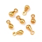 Jewelry Findings, Brass Charms, Chain Extender Drop, Teardrop, Plated in Golden, Nickel Free, about 3mm wide, 5.5mm long. Hole: 1mm