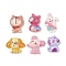 Opaque Resin Animal Decoden Cabochons, Mixed Shapes, 25.5~33x22~31x8~12mm