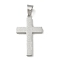 304 Stainless Steel Pendants, Cross Pendants, Stainless Steel Color, 46.5x28x4mm, Hole: 10x7.5mm