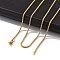 1.8mm Rack Plating Brass Box Chain Necklaces for Women Men, Cadmium Free & Lead Free, 901 Stainless Steel Clasp, Long-Lasting Plated, Light Gold, 17.72 inch(45cm)