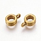 Alloy Tube Bails, Loop Bails, Bail Beads, Cadmium Free & Nickel Free & Lead Free, Antique Golden, 13x8x5mm, Hole: 2mm