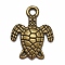 Tibetan Style Alloy Pendants, Tortoise, Antique Bronze, 16x12.5x2mm, Hole: 1.5mm
