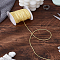 47~50 Yards Waxed Cotton Thread Cords, Macrame Artisan String, with 1Pc Plastic Empty Spools for Jewelry Making, Yellow, 1mm
