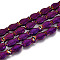 Electroplate Glass Beads Strands, Fish, Purple Plated, 15x8.2x5.3mm, Hole: 0.9mm, about 50pcs/strand, 26.77~27.17''(68~69cm)