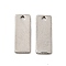 Non-Tarnish 201 Stainless Steel Charms, Rectangle Charm, Stainless Steel Color, 13x5x0.5mm, Hole: 1.2mm