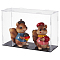 Transparent Acrylic Display Boxes, with Black Base, for Models, Building Blocks, Doll Display Holders, Mixed Color, 25x9x17cm
