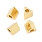 Brass Beads, Triangle, Lead Free & Cadmium Free, Long-Lasting Plated, Rack Plating, Real 18K Gold Plated, 7x7x6mm, Hole: 2mm