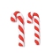 Christmas Handmade Polymer Clay Beads, Candy Cane, No Hole, Red, 20~25x8.5~9.5x3mm