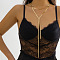 Brass Y Tassel Necklaces, Long Jewelry for Women, Golden, 13.78 inch(35cm)