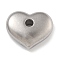 Anti-Tarnish 304 Stainless Steel Charms, Heart Charm, Stainless Steel Color, 12.5x15x5mm, Hole: 2mm