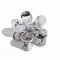 Gradient Color Plastic Claw Hair Clips, for Women Girls, Flower, Light Grey, 73x70mm