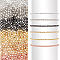 360Pcs 6 Style 2 Sizes Brass Beads, Long-Lasting Plated, Round & Rondelle, Real 14K Gold Plated, Mixed Color, 60pcs/style