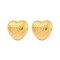 Heart 304 Stainless Steel Ear Studs, Stud Earrings for Women, Golden, 19x20mm