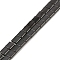 Electroplated Non-magnetic Synthetic Hematite Beads Strands, Square, 2-Hole, Gunmetal Plated, 5x5x2mm, Hole: 0.8mm, about 74pcs/strand, 15.75 inch(40cm)