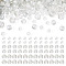 300Pcs Glass Beads, with Glitter Powder, Round, White, 6~10x5.5~9mm, Hole: 1mm