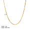 Stainless Steel Box Chain Necklaces, Golden, 15.75 inch(40cm)