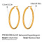 Stainless Steel Hoop Earrings, Real 18K Gold Plated, 20x3mm