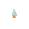 Luminous Resin Christmas Tree Figurine Decoration, Glow in the Dark Ornaments, Light Blue, 10.5x19.5mm