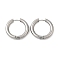 Tarnish Resistant 202 Stainless Steel Huggie Hoop Earrings, with 316 Surgical Stainless Steel Pin, Ring, Stainless Steel Color, 6 Gauge, 25x26x4mm, Pin: 1mm