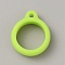 Silicone Pendant, for Electronic stylus & Lighter Making, Green Yellow, 20x17x6mm, Hole: 1.8mm, Inner Diameter: 13mm