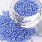 Glass Seed Beads, Trans. Colors Rainbow, Round, Cornflower Blue, 
Size: about 2mm in diameter, hole:1mm, about 6666pcs/100g