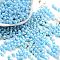 Baking Paint Glass Seed Beads, Bicone, Light Sky Blue, 4.5x3.5mm, Hole: 1.4mm, about 120pcs/10g