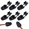 60Pcs ABS Zipper Pull Cord Lock Cord Ends, Clips Buckle End Caps, Black, 44x17x6mm, Hole: 4.7mm