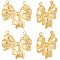 8Pcs 304 Stainless Steel Pendants, Ion Plating(IP), Bowknot Charm, Real 18K Gold Plated, 19x21x3mm, Hole: 1.4mm