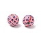 Independence Day Themes Wood European Beads, Large Hole Beads, Round, Printed, Star, 15.5mm, Hole: 4.5mm