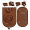 DIY Bags Set, Including PU Leather Bag Materials, Bag Sheets, Straps, Clasps and Findings, Platinum, Saddle Brown, 260x180x2~5mm, Hole: 6mm