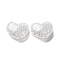 Transparent Crackle Acrylic Beads, Heart, Clear, 16x21x10.5mm, Hole: 2mm, about 55pcs/118g