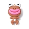 PVC Plastic Pendants, Frog with Red Lip, Peru, 52.5x32x21mm, Hole: 2mm