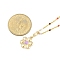 Brass Pendant Necklaces, with Resin, Real 14K Gold Plated, Flower, 15.75 inch(40cm)+55mm extender, pendants: 12x13mm.