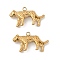 304 Stainless Steel Charms, Ion Plating(IP), Golden, Leopard, 14x24.5x4mm, Hole: 1.8mm