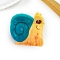 Acrylic Claw Hair Clips, Dark Turquoise, Snail, 64x54mm