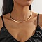 Alloy Circle Ring Choker Necklaces for Women, Golden, Inner Diameter: 5.12 inch(13cm)
