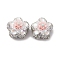 Flower Shape Polymer Clay Rhinestone Beads, with Resin & ABS Plastic Pearl, for Beadable Pens, Keychains, Jewelry and Crafts, Gainsboro, 25.5x26.5x18.5mm, Hole: 1.8mm