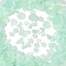 Frosted Transparent Acrylic Beads, Mixed Shapes, Medium Aquamarine, 7~30x9~40x4~11mm, Hole: 1~2mm