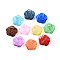 Baking Paint Transparent Glass Beads, Flower, Mixed Color, 17.5~18x18~18.5x7.5~8.5mm, Hole: 1.2~1.5mm
