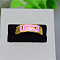 Brass Enamel Cuff Rings for Women, Couple Rings, Love, Pearl Pink, Inner Diameter: 16~19mm